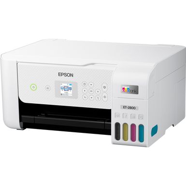 Alt View Zoom 17. Epson - EcoTank ET-2800 Wireless All-in-One Supertank Inkjet Printer - White