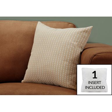 image of Pillows/ 18 X 18 Square/ Insert Included/ decorative Throw/ Accent/ Sofa/ Couch/ Bedroom/ Polyester/ Hypoallergenic/ Brown/ Modern with sku:i9228-monarch