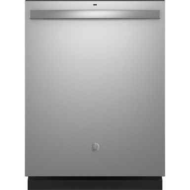 image of Ge 24" Fingerprint Resistant Stainless Steel Top Control Dishwasher With Sanitize Cycle & Dry Boost with sku:gdt630pyrfs-electronicexpress