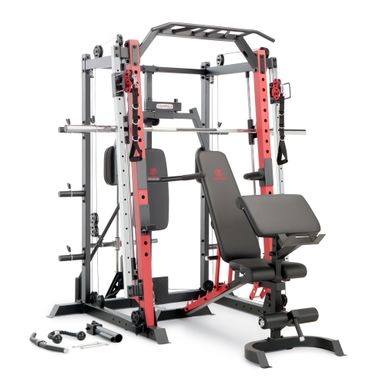 image of Marcy Smith Machine Cage System - Red/Black - Customizable Home Gym - N/A - Red/Black with sku:k9fda2b-8x8czafuvfacwgstd8mu7mbs-overstock