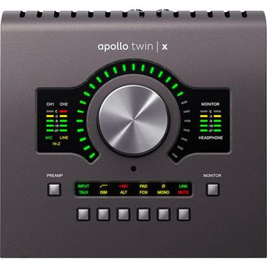 image of Universal Audio Apollo Twin X Heritage Edition Desktop 10x6 Thunderbolt 3 Audio Interface with Realtime UAD-2 QUAD Core Processing for Mac and Windows with sku:uapltwxqhe-adorama