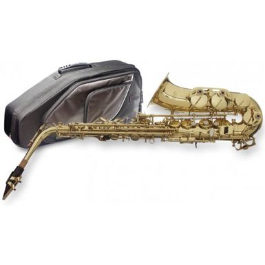 image of Stagg 77-SA/SC  Alto Saxophone with Soft Bag with sku:b0079ail82-sta-amz