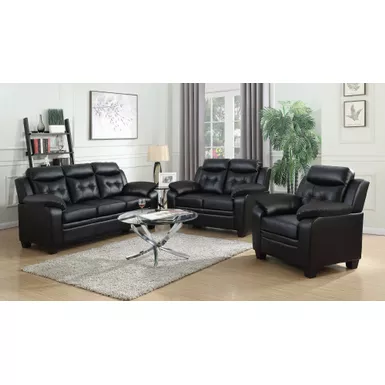 image of Finley Tufted Upholstered Chair Black with sku:506553-coaster