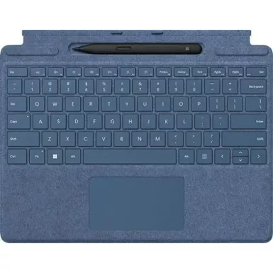 image of Microsoft Surface Pro Signature Keyboard Cover with Slim Pen 2 - Sapphire with sku:bb22046971-bestbuy
