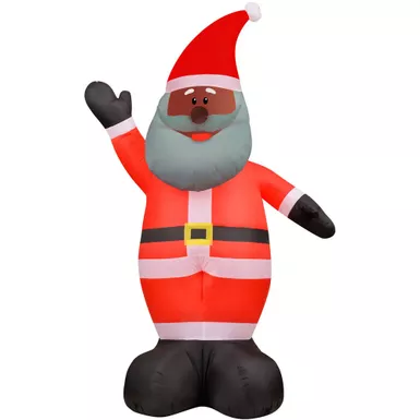 12ft Inflatable African American Santa with Lights