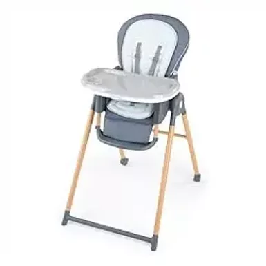 image of Ingenuity Proper Positioner Deluxe High Chair - 7-in-1 Convertible Baby Seat, Faux Wood Print Legs, Unisex, for Ages 0-36 Months with sku:b0cvcm6p1x-amazon