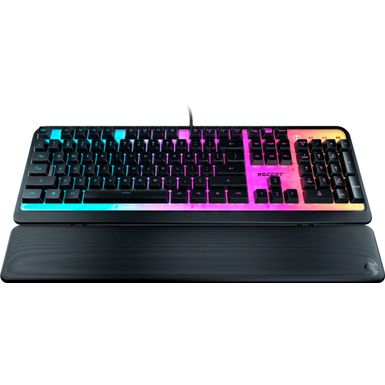 image of ROCCAT - Magma Full-size Wired Silent Membrane Gaming Keyboard with 5 Zone/ 10 LED AIMO RGB Top Plate and Detachable Palm Rest - Black with sku:bb21786994-6459030-bestbuy-roccat