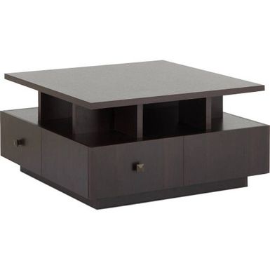 image of Furniture of America Gald Contemporary Espresso 33-inch Coffee Table - Espresso with sku:byl2f53lj9rbbtyia1k6kwstd8mu7mbs-fur-ovr