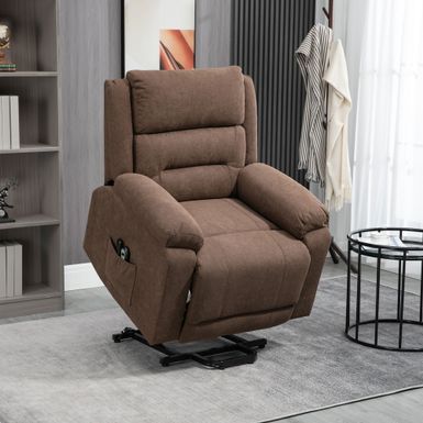 image of HOMCOM Fabric Electric Power Lift Recliner for Elderly, Big and Tall, Up to 400 LBS, Massage Reclining Chair - Black with sku:nqzcd8p8ilwfbnugjy39uqstd8mu7mbs-aos-ovr