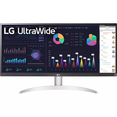 image of LG 29'' IPS WFHD UltraWide Monitor, Black/White with sku:08wc82-ingram
