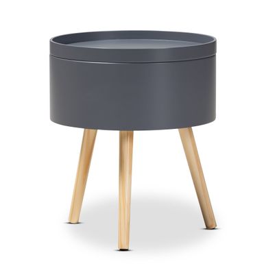 image of Baxton Studio Jessen Mid-Century Modern Wood End Table with Removable Top - Grey with sku:f6d63nypjahz-kctmeunwqstd8mu7mbs-overstock