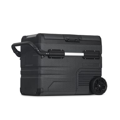 image of NewAir - 48 Quart Portable 12v Electric Cooler with LG Compressor, Fridge and Freezer, Rugged Wheels, and Solar Power Input - Gray with sku:bb21986803-6505884-bestbuy-newair