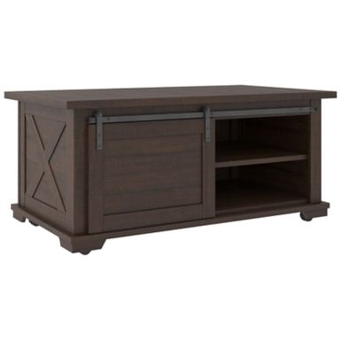 image of Warm Brown Camiburg Rectangular Cocktail Table with sku:t283-1-ashley