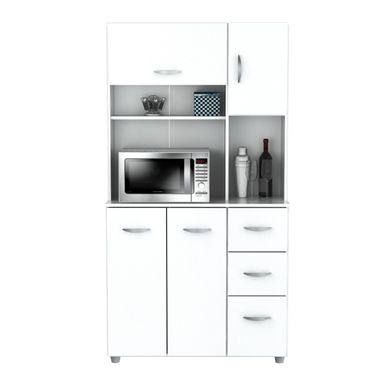 image of White Kitchen Storage Cabinet - White with sku:nnagyfdiuhz9zuumkg65gastd8mu7mbs-overstock