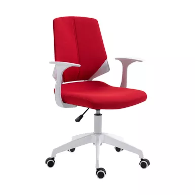 image of Height Adjustable Mid Back Office Chair, Red with sku:rta-3240-red-rtaproducts