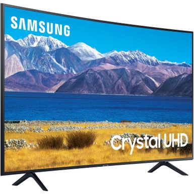 image of Samsung 55" Curved UHD HDR Smart TV with sku:un55tu8300f-almo