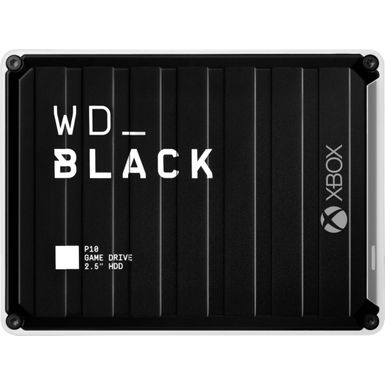 image of WD - BLACK P10 Game Drive for Xbox 5TB External USB 3.2 Gen 1 Portable Hard Drive - Black With White Trim with sku:bb21298360-6364266-bestbuy-westerndigital