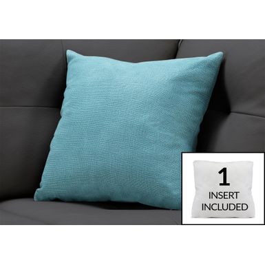 image of Pillows/ 18 X 18 Square/ Insert Included/ decorative Throw/ Accent/ Sofa/ Couch/ Bedroom/ Polyester/ Hypoallergenic/ Blue/ Modern with sku:i9288-monarch