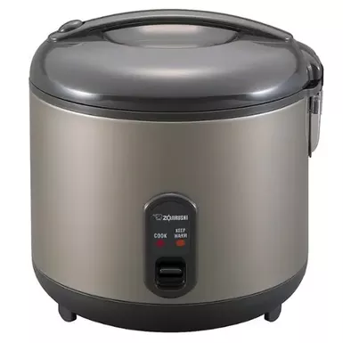 image of Zojirushi - 10 Cup (Uncooked) Automatic Rice Cooker & Warmer - Metallic Gray with sku:bb21580304-bestbuy