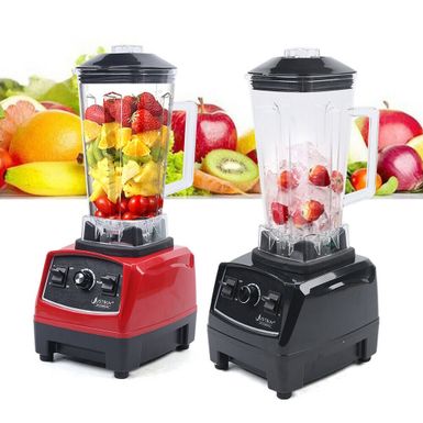 Professional Smoothie Blender with 2L Plastic Jar 3HP Mixer Juicer - Red - 7.88x20.49"