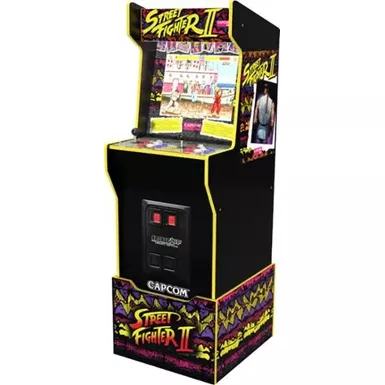 image of Arcade1Up - Street Fighter Legacy Edition Arcade with Riser & Lit Marquee with sku:bb21738825-bestbuy