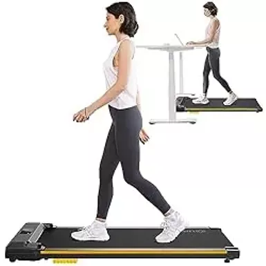 UREVO Under Desk Treadmill, Walking Pad 2 in 1 for Home/Office, Portable Walking Pad Treadmill with Remote Control, LED Display