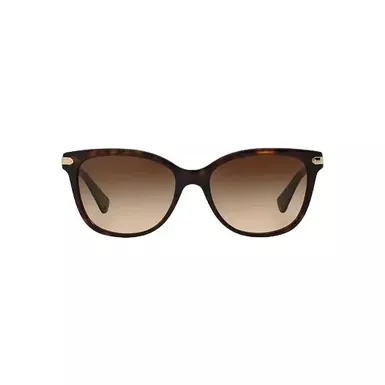 image of Coach L109 Sunglasses (HC8132-529113, Dark Tortoise/Dark Brown Gradient) with sku:hc8132-529113|dark-corporatesignature