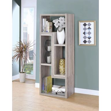 image of Convertible Bookcase and TV Console Grey Driftwood with sku:802330-coaster