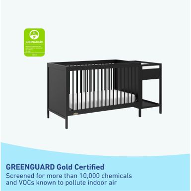 Graco Fable 4-in-1 Convertible Crib and Changer - Pebble Gray