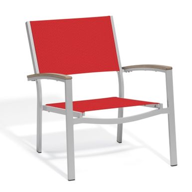 image of Oxford Garden Travira Chat Chair with Powder Coated Aluminum Frame and Tekwood Vintage Armcaps - Red Sling Seat (Set of 2) with sku:2ui0zb5erv8wn2pukkmoewstd8mu7mbs-overstock