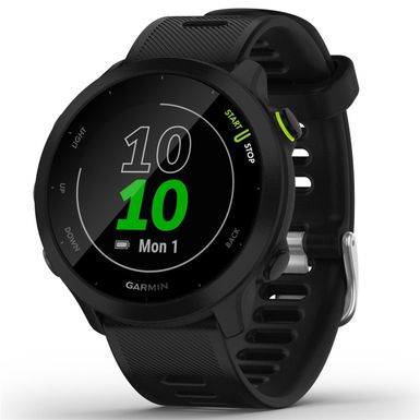 image of Garmin Black Bezel With Black Case And Silicone Band Forerunner 55 Watch with sku:010-02562-00-streamline