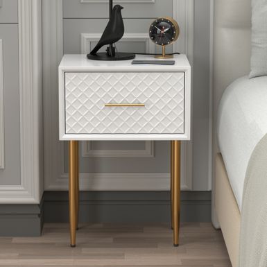 image of COZAYH  Contemporary Spacious Drawer Nightstand Side Table, Modern Storage, Clean-Lined Transitional Style - 1-drawer with sku:b7u1rphavkitb2hxmgpmuwstd8mu7mbs-overstock
