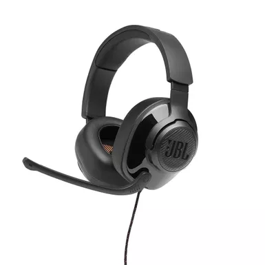 image of JBL - Quantum 300 Wired Stereo Gaming Headset for PC, PS4, Xbox One, Nintendo Switch and Mobile Devices - Black with sku:jblquantum300blkam-powersales