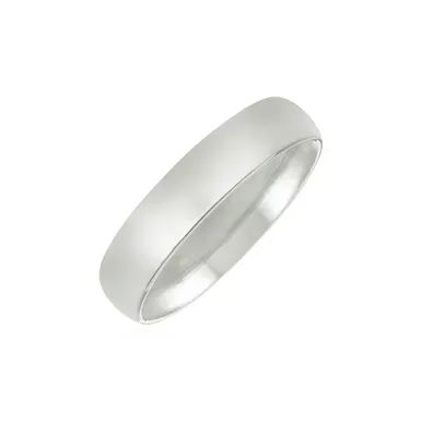 14k White Gold Comfort Fit Wedding Band (Size 6)