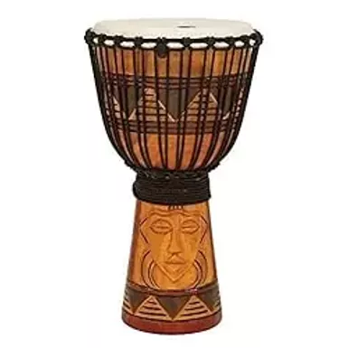 image of Toca TODJ-12TM Origins Series Rope Tuned Wood 12-Inch Djembe - Tribal Mask with sku:b00b5le3ns-amazon