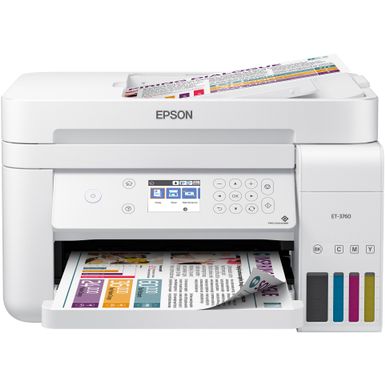 image of Epson - ET-3760 All-In-One Cartridge-Free Supertank Printer Refurb - White (Refurbished) with sku:bb21923328-6487645-bestbuy-epson