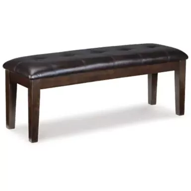 image of Dark Brown Haddigan Large Upholstered Dining Room Bench with sku:d596-00-ashley