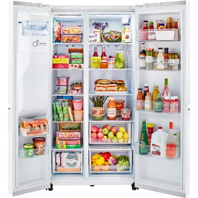 LG 27-Cu. Ft. Side-by-Side Refrigerator, Smooth White
