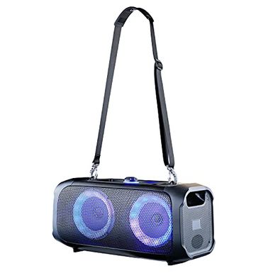 image of Wireless Portable Bluetooth Boombox Speaker - 500W Rechargeable Boom Box Speaker Portable Barrel Loud Stereo System - Flashing LED, FM Radio/Aux/MP3/USB Flash Drive/Micro SD, & 1/4 in - Pyle PPHP652B with sku:b0979p2ybk-pyl-amz