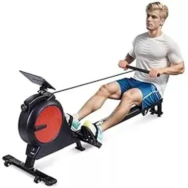 image of GarveeLife Rowing Machine,Magnetic Rowing Machine for Home,Dual Slide Rail with 350 LB Weight Capacity,32 Levels of Quiet Resistance,App Supported with sku:b0d841hlmc-amazon