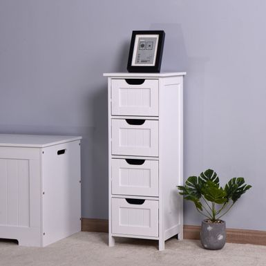 image of White Bathroom Storage Cabinet, Freestanding Cabinet with Drawers - White with sku:kwskt2xy_312ny6reeesiqstd8mu7mbs-mod-ovr