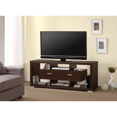 image of 2-drawer Rectangular TV Console Cappuccino with sku:700112-coaster