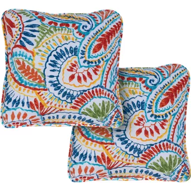 image of Hanover Toss Pillow Paisley Pattern Set of 2 with sku:hantppais-mlt-2-almo