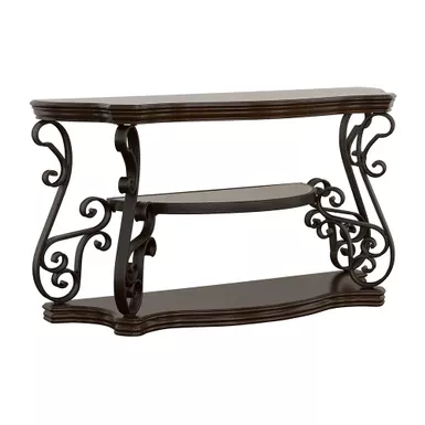 Laney Sofa Table Deep Merlot and Clear