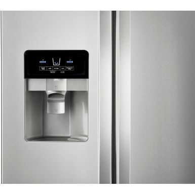 Alt View Zoom 4. Whirlpool - 21.4 Cu. Ft. Side-by-Side Refrigerator Fingerprint Resistant - Stainless steel