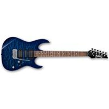 image of Ibanez GIO Series GRX70QA Electric Guitar, Rosewood Fretboard, Transparent Blue Burst with sku:ibgrx70qatbb-adorama