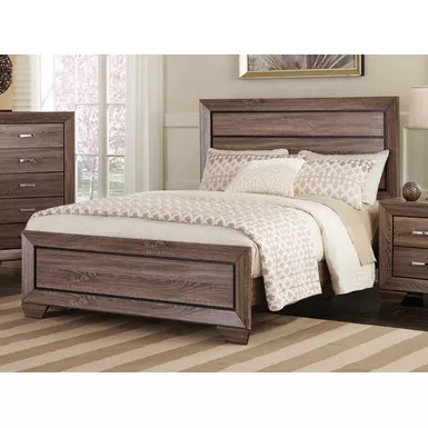 Kauffman Eastern King Panel Bed Washed Taupe