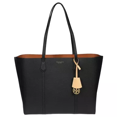 Tory Burch Perry Triple-Compartment Tote (Black)