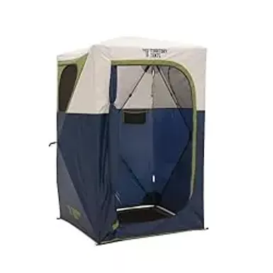 Territory Tents Jet Set Hub Camping Tent, Easy 90 Second Set-Up, Waterproof, UV Resistant, Ample Storage Options, Deep Blue