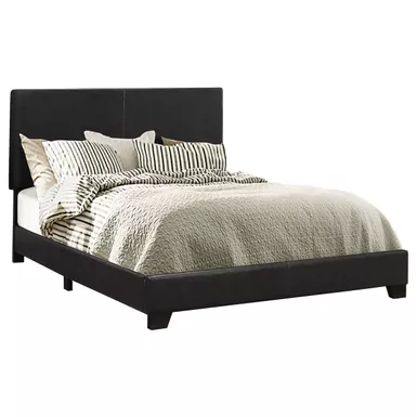 image of Dorian Upholstered Queen Bed Black with sku:300761q-coaster
